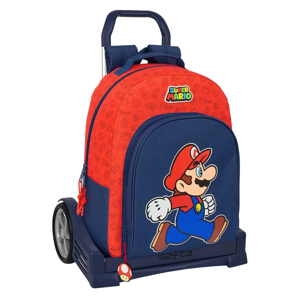 サフタ エボリューション トロリー スーパーマリオ トリック ホイールド バックパック （ Multicolor ） | SAFTA Evolution Trolley Super Mario Trick Wheeled Backpack [t]