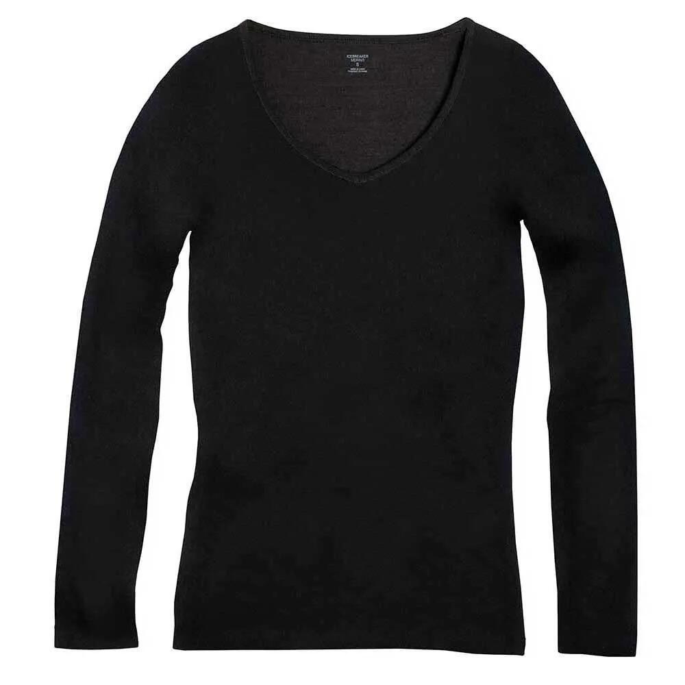 アイスブレーカー サイレン スウィートハート メリノ ロング スリーブ ベース レイヤー レディース （ Black ） | ICEBREAKER Siren Sweetheart Merino Long sleeve base layer Women [t]