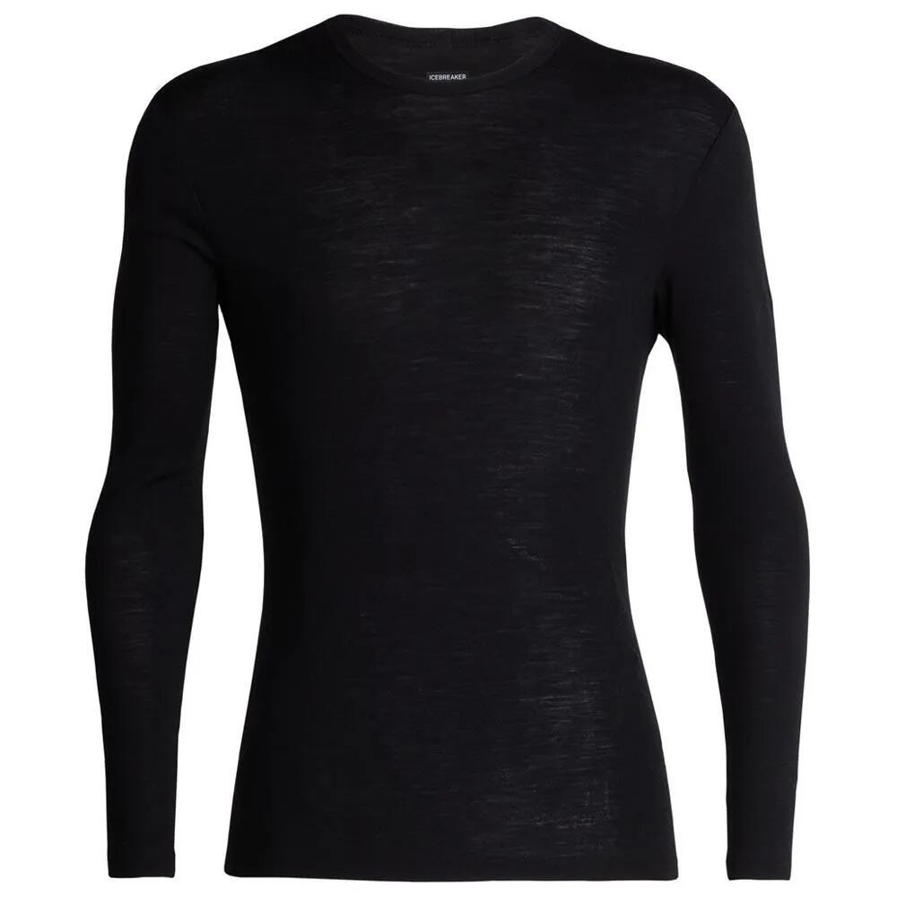 アイスブレーカー 175 エブリデイ 労働者の一団 メリノ ロング 衣袂 軍事基地 度合い （ Black ） | ICEBREAKER 175 Everyday Crew Merino Long sleeve base layer [t]