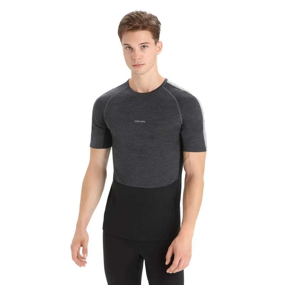 アイスブレーカー 125 ゾーンニット ショート スリーブ ベース レイヤー （ Jet Hthr / Blk / Metro H / Cb ） | ICEBREAKER 125 ZoneKnit Short sleeve base layer [t]