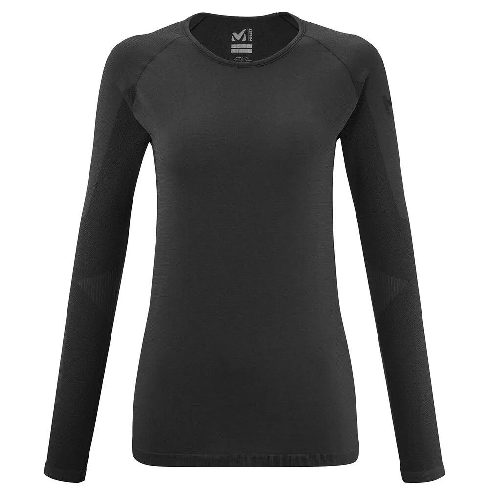 ミレー ドライナミック ソフト ロング スリーブ ベース レイヤー レディース （ Black ） | MILLET Drynamic Soft Long sleeve base layer Women [t]