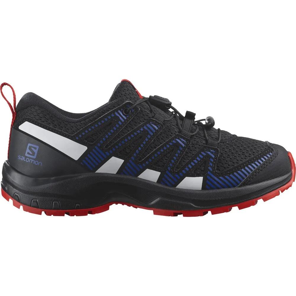 サロモン XA 労働者階級 V8 御坊っちゃん 山歩き シューズ （ Black/LapisBlue/FieryRed ） | SALOMON XA Pro V8 Junior hiking shoes [t]