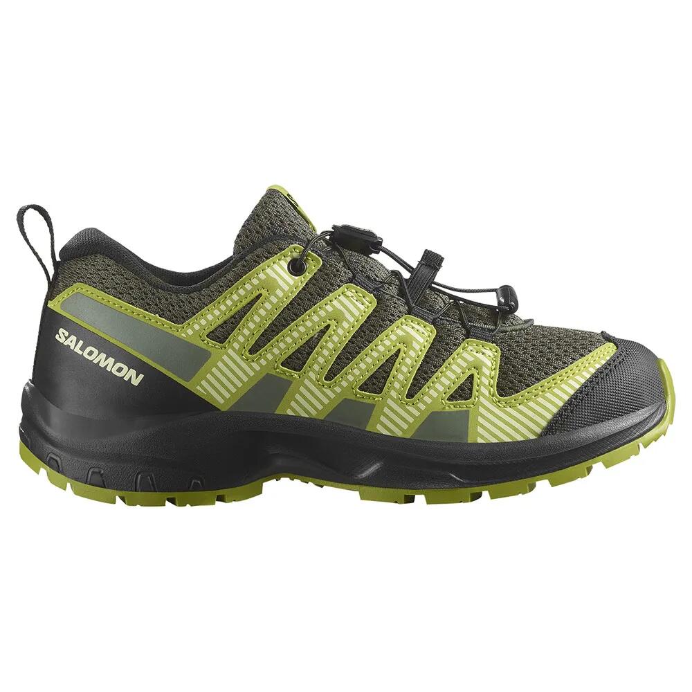 サロモン XA 労働者階級 V8 お坊っちゃん 山歩き シューズ （ UrbanChic/Black/DarkCitron ） | SALOMON XA Pro V8 Junior hiking shoes [t]