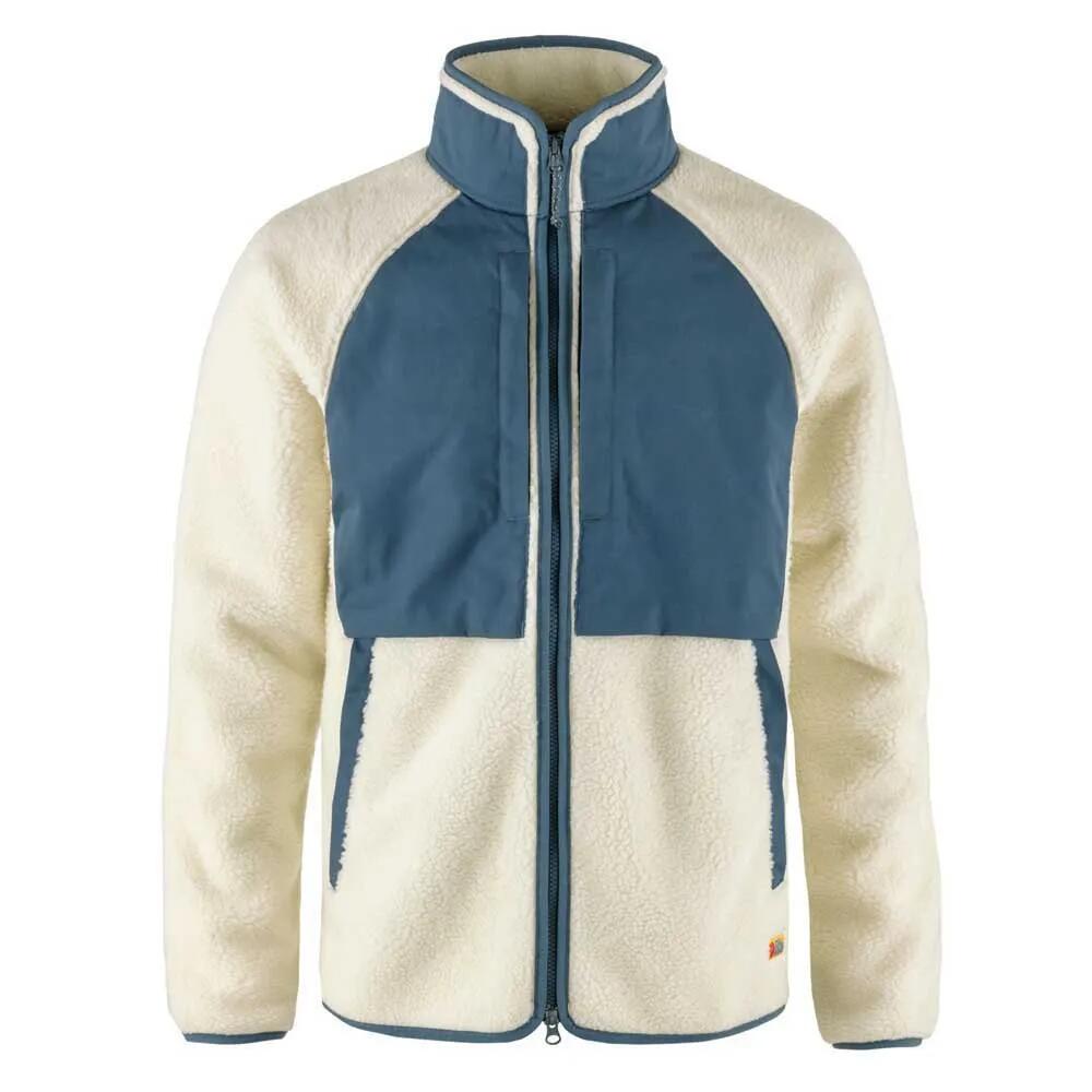 フェールラーベン ヴァルダーグ パイル 盛りだくさん ジップ フリース （ ChalkWhite/IndigoBlue ） | Fjallraven Vardag Pile full zip fleece [t]