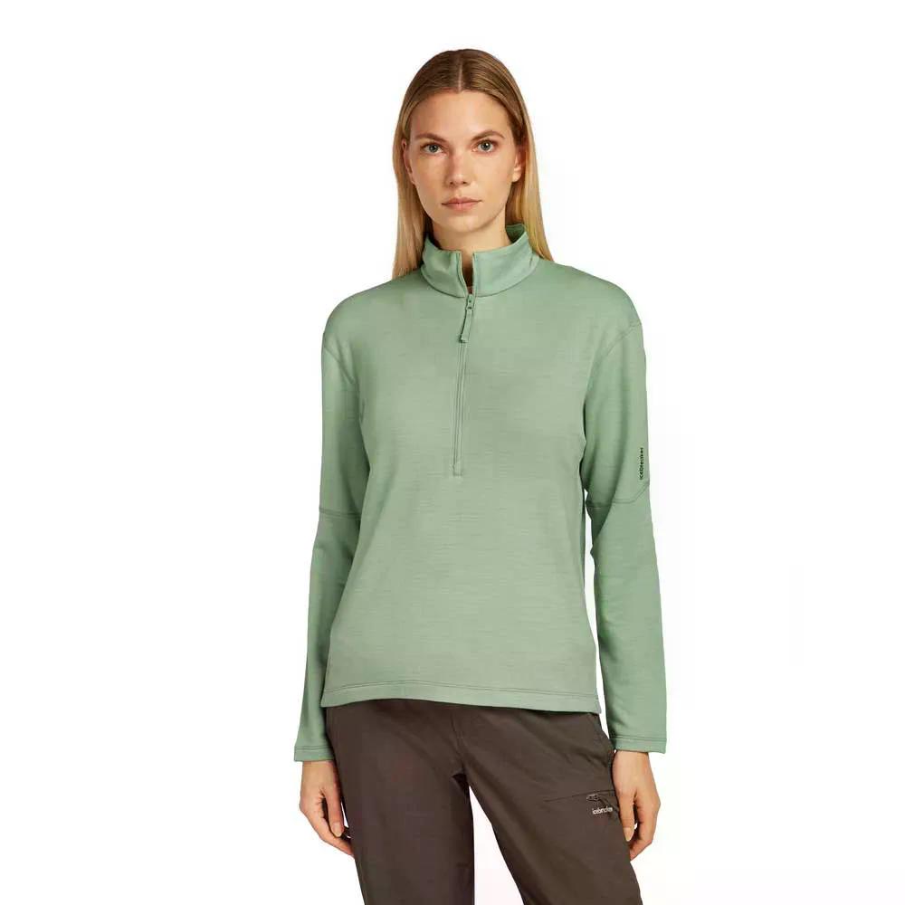ICEBREAKER Merino 360 RealFleece Elemental ハーフジップスウェットシャツ （ Seaglass ）  [t]