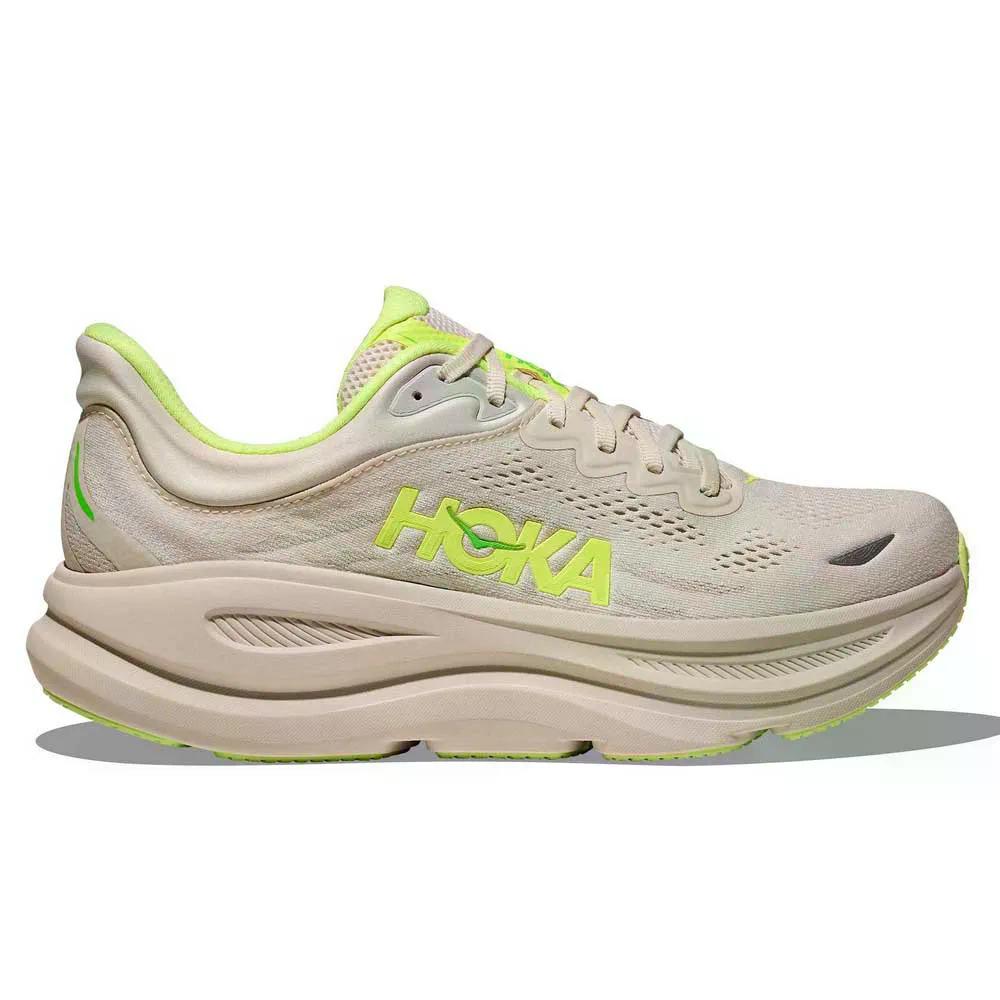ホカ ボンダイ 9 駈けっくらシューズ （ Grout/NeonYuzu ） | HOKA Bondi 9 Running Shoes  [t]