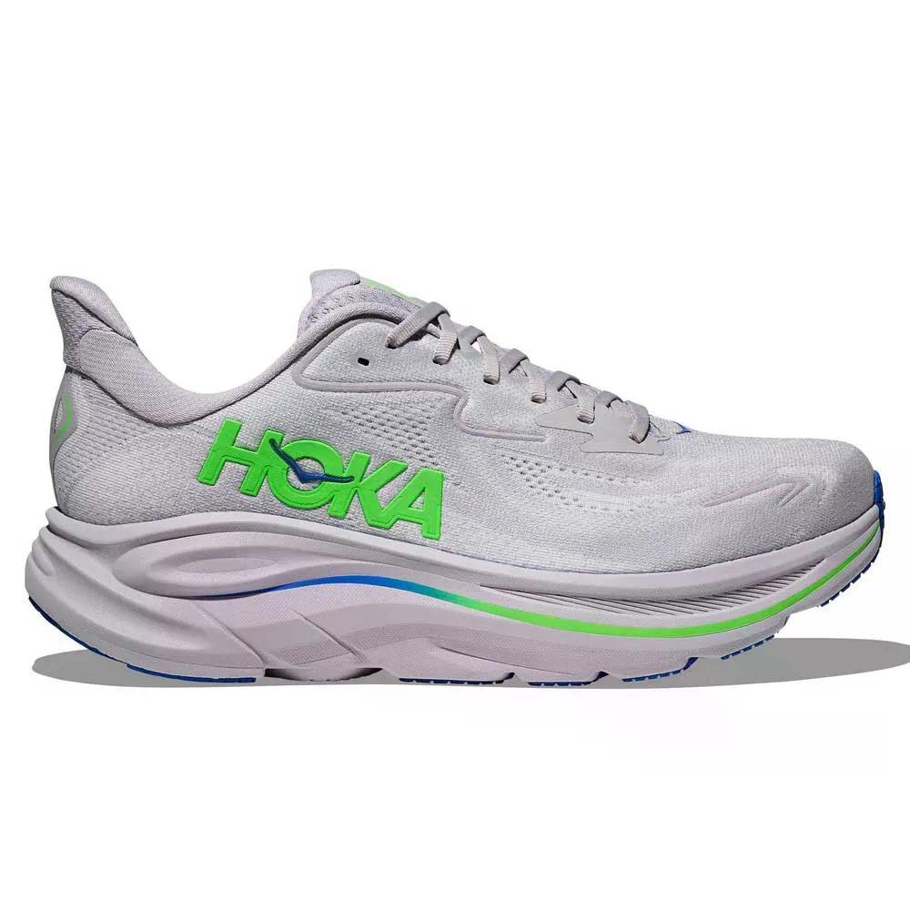ホカ クリフトン 10 駈けっくらシューズ （ AshGrey/NeonGreen ） | HOKA Clifton 10 Running Shoes  [t]