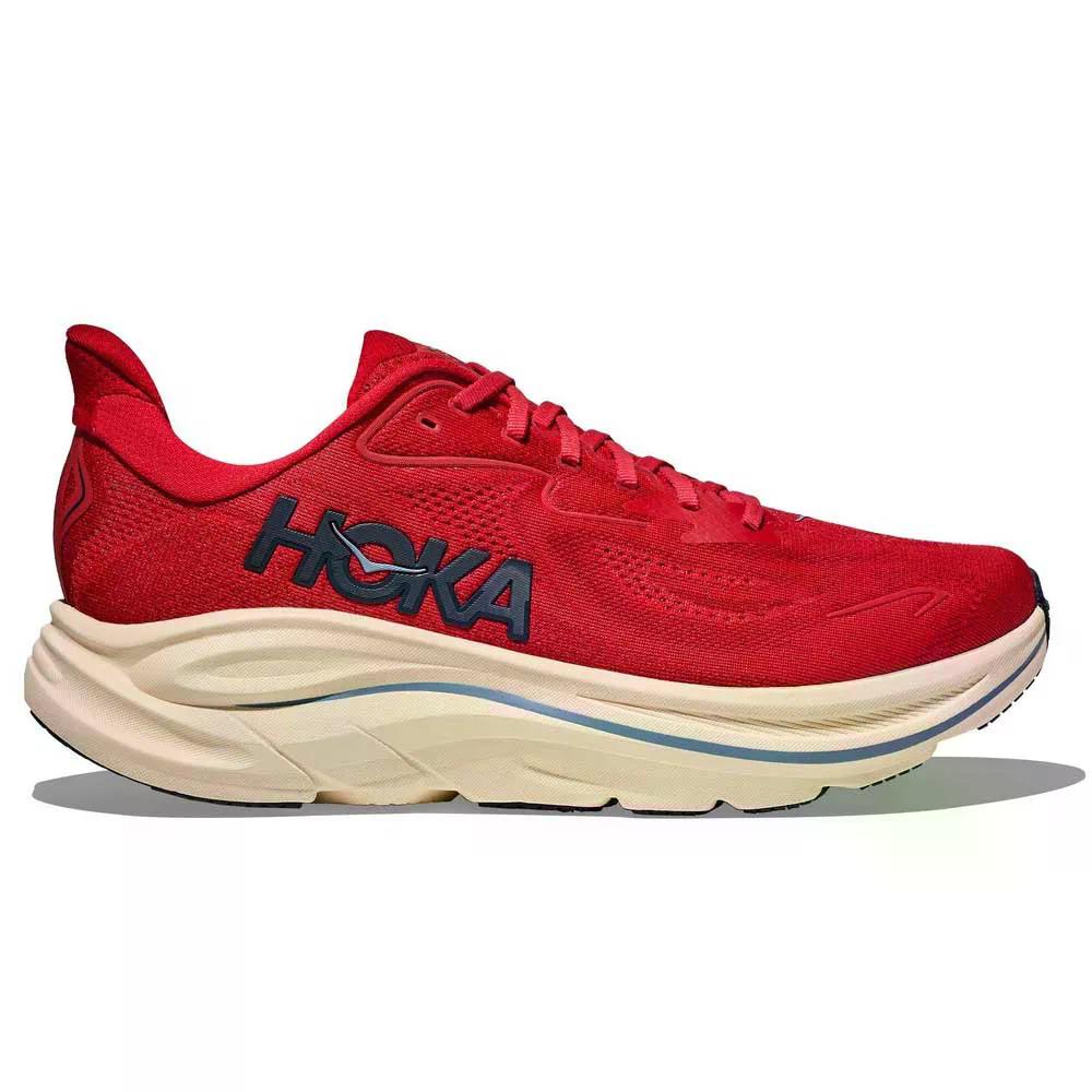 ホカ クリフトン 10 駈けっくらシューズ （ Vermillion/VarsityNavy ） | HOKA Clifton 10 Running Shoes  [t]