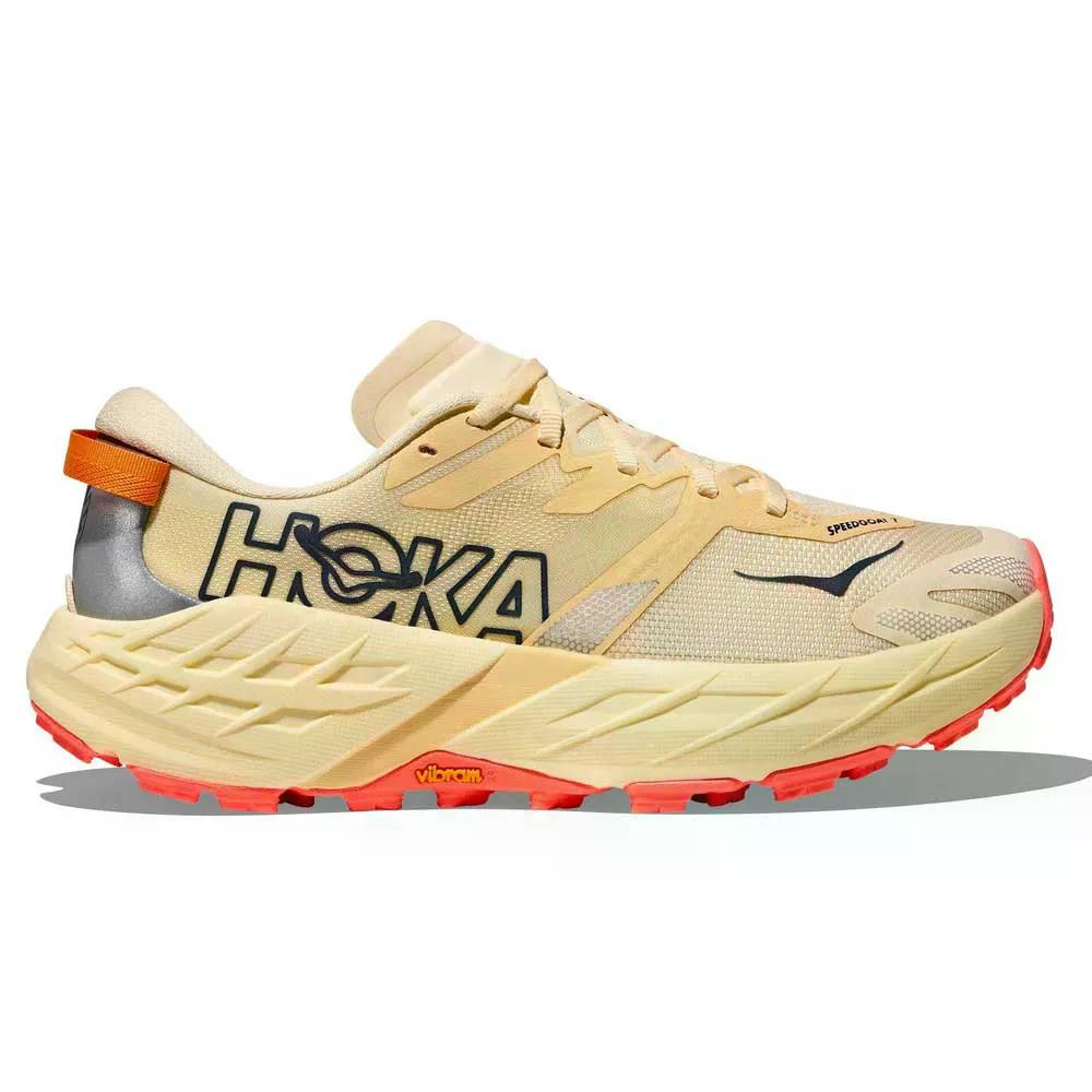 ホカ スピードゴート 7 トレイルランニングシューズ レディース （ VintageYellow/NeonFlame ） | HOKA Speedgoat 7 Trail Running Shoes Women  [t]