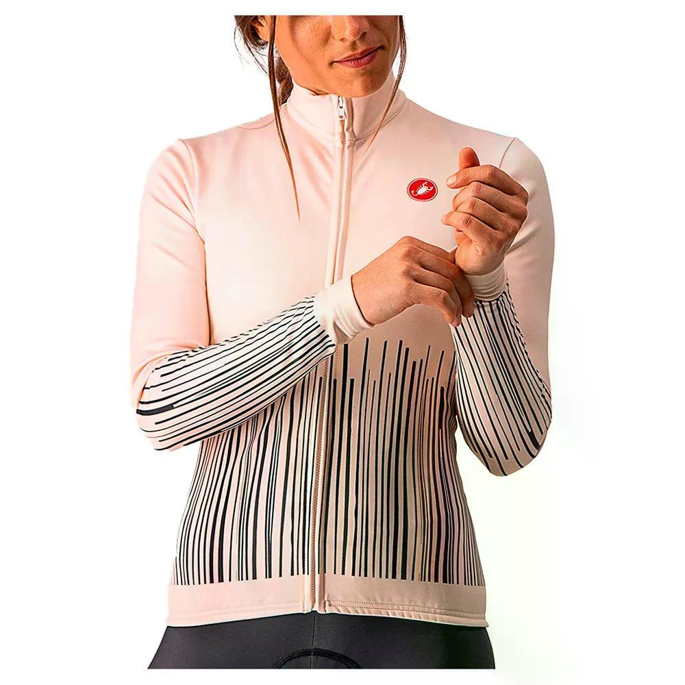 カステリ ソルプレーザ FZ ロング捩り プルオーバー レディース （ SoftPink/DrakGrey ） | CASTELLI Sorpresa FZ long sleeve jersey Woman  [t]