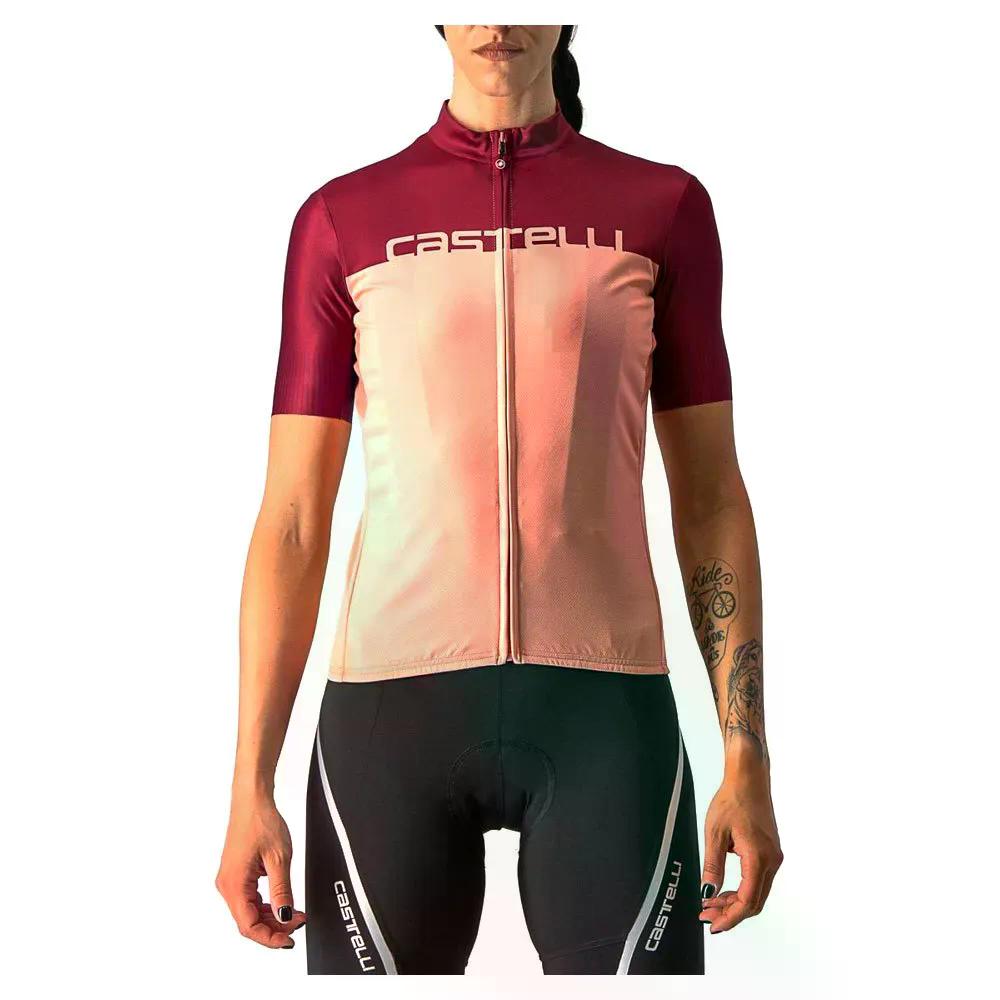 カステリ ヴェロチッシマ 遊撃手捩り プルオーバー レディース （ Blush/Bordeaux ） | CASTELLI Velocissima short sleeve jersey Woman  [t]