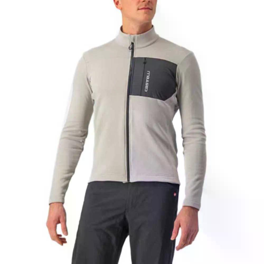 カステリ アンリミテッド トレイル ロング捩り ティーシャツ （ TraventineGrey/DarkGrey ） | CASTELLI Unlimited Trail long sleeve jersey  [t] トップス-スウェット・トレーナー-メンズファッション