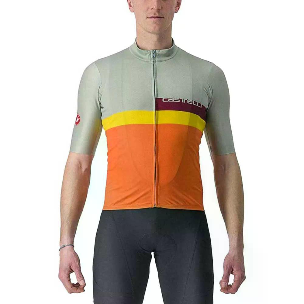 カステリ ア ブロッコ 遊撃手捩り プルオーバー （ DefenderGreen/Red/DarkBordeaux ） | CASTELLI A Blocco short sleeve jersey  [t]