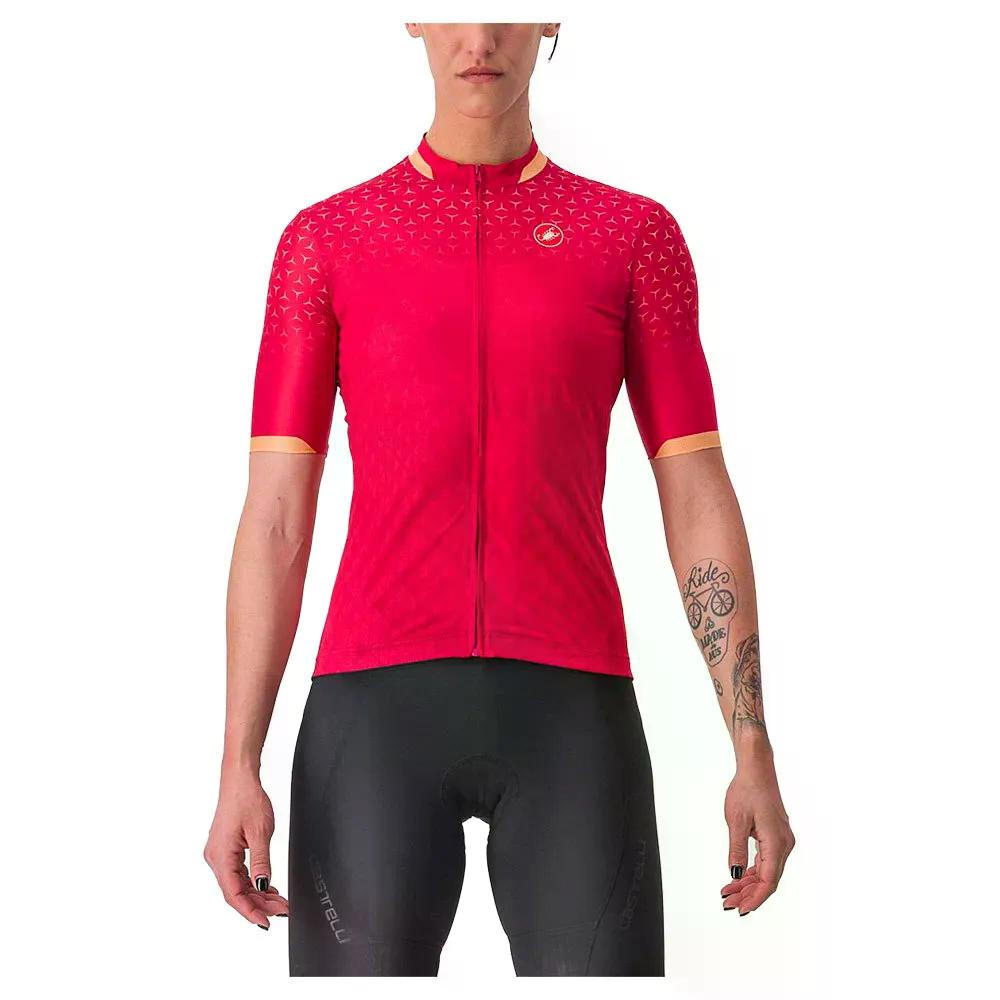 カステリ ペッツィ 遊撃手捩り プルオーバー レディース （ PersianRed ） | CASTELLI Pezzi short sleeve jersey Woman  [t]