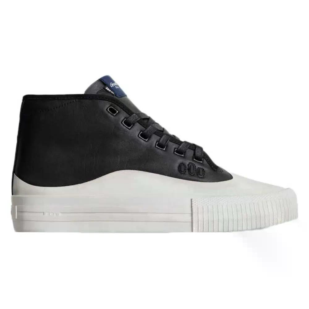 地球儀 ジレット ミッド スニーカー （ BlackLeather ） | GLOBE Gillette Mid Sneakers  [t]
