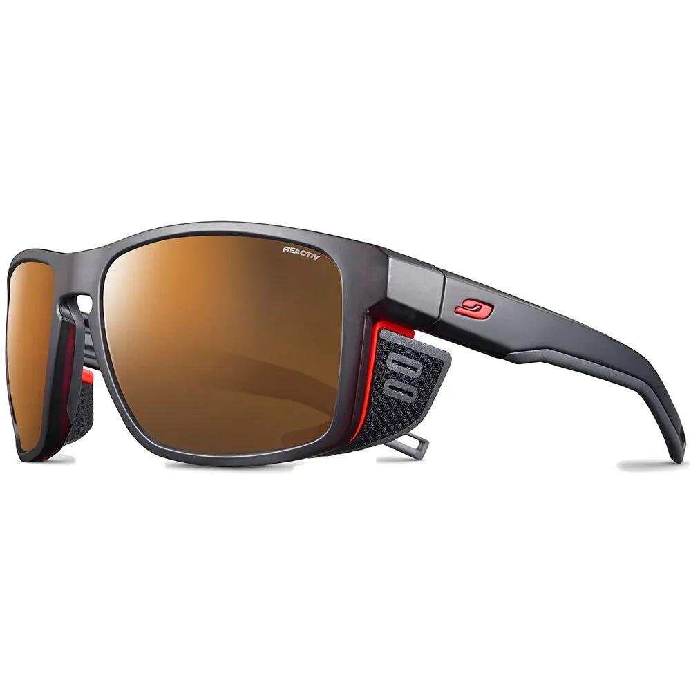 ジュルボ シールド M フォトクロミック ポラライズド サングラス （ Black Transluscent / Neon Orange ） | JULBO Shield M Photochromic Polarized Sunglasses [t]