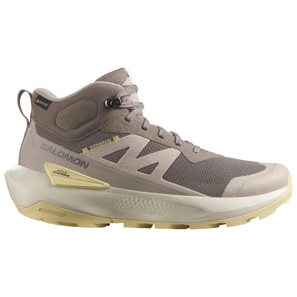 サロモン エリクサー 能動的 ミッド ゴアテックス レディース 山歩き シューズ （ Iron/Etherea/TucSunlight ） | SALOMON Elixir Activ Mid gore-tex Women hiking shoes [t] スポーツ・アウトドア-登山・クライミング