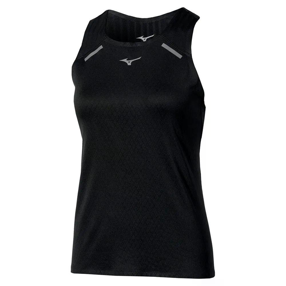 ミズノ テック ライト スリーブレス Tシャツ レディース （ Black ） | MIZUNO Tech Light Sleeveless T-Shirt Woman [t]｜クライムスワールド 店