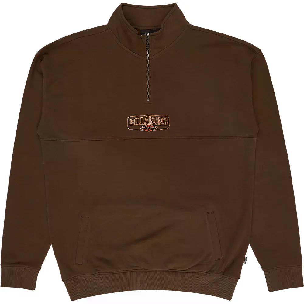 散らし広告ボン 中核グループ 読み込む ハーフジップ トレーナー （ DarkBrown ） | BILLABONG Core Lord Half Zip Sweatshirt  [t]