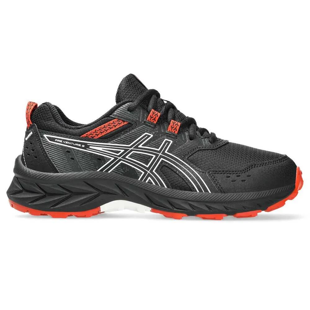 アシックス プリ ベンチャー 9 GS ジュニア トレイルランニングシューズ （ Black/White ） | ASICS Pre Venture 9 GS Junior trail running shoes [t]
