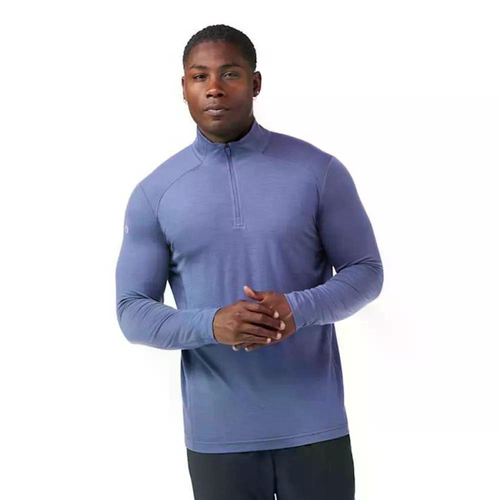 かっこ良い羊毛 能動的 ハーフジップ トレーナー （ NightfallBlue ） | SMARTWOOL Active half zip sweatshirt  [t]