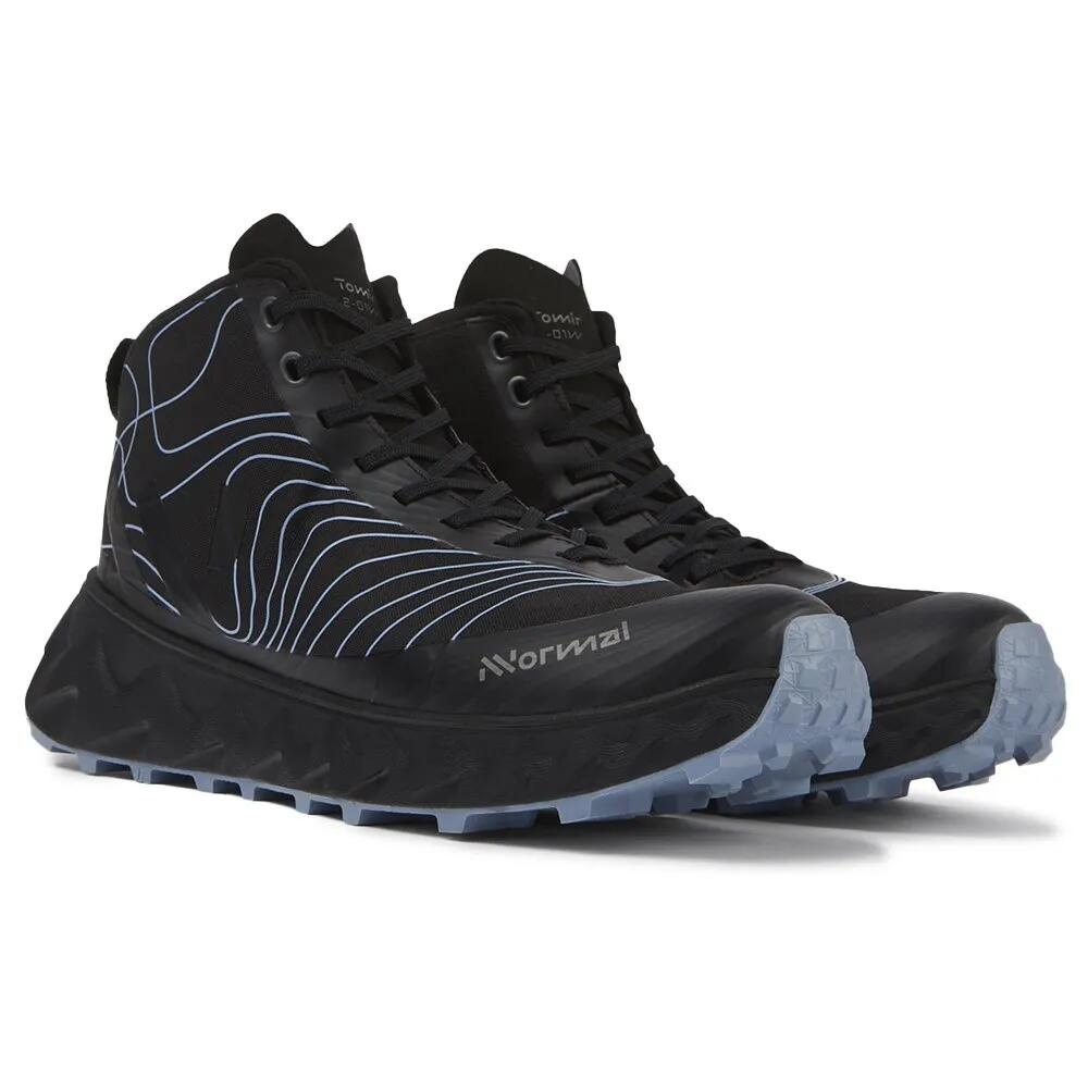 ノーマル トミール ウォータープルーフ ミッド トレイル ランニング シューズ （ Black / Blue ） | NNORMAL Tomir Waterproof Mid trail running shoes [t]