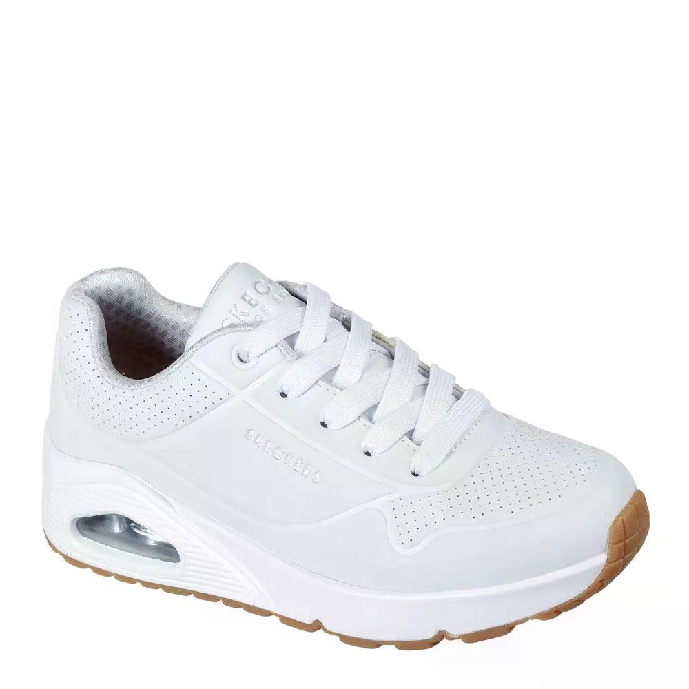 スケッチャーズ ウノ 照明ランプ オン エア湖 キッズ スニーカー （ White ） | SKECHERS Uno Stand On Air Kids Sneakers  [t]