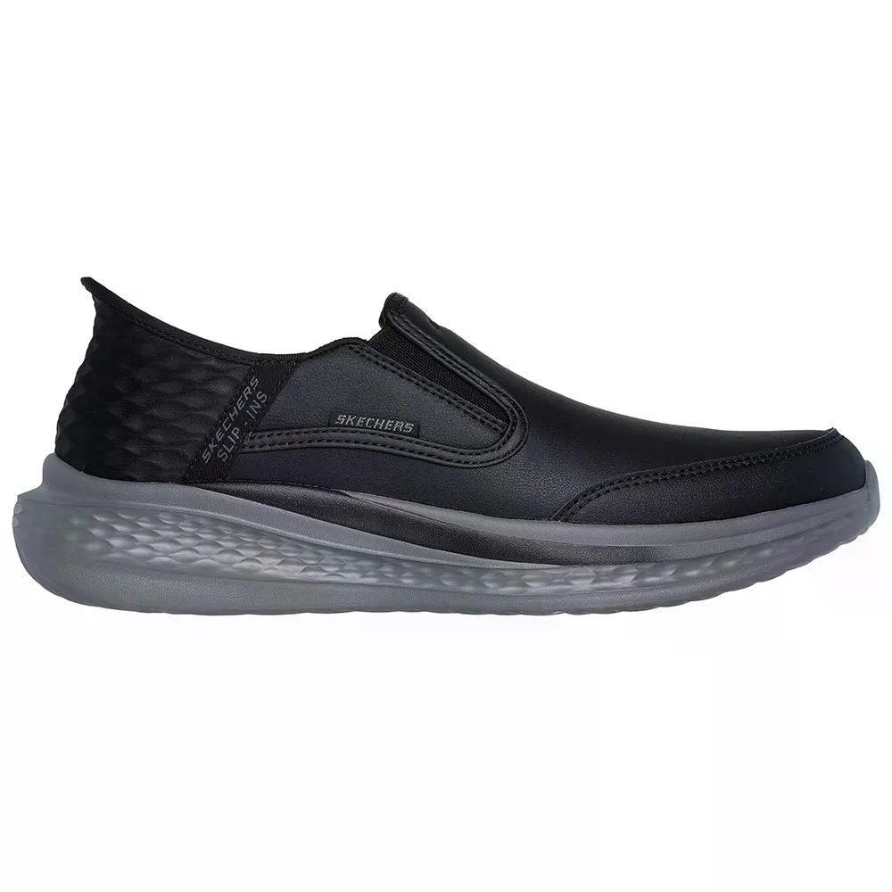 スケッチャーズ スレイド スリッポン スニーカー （ BlackLeather ） | SKECHERS Slade Slip-On Sneakers  [t]