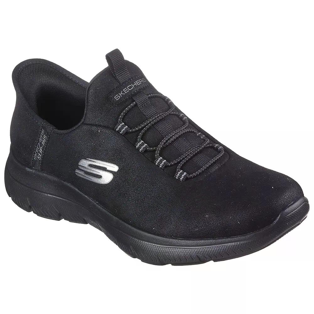 スケッチャーズ サミッツ スリッポン スニーカー レディース （ BlackMesh/Trim ） | SKECHERS Summits Slip-On Sneakers Woman [t]