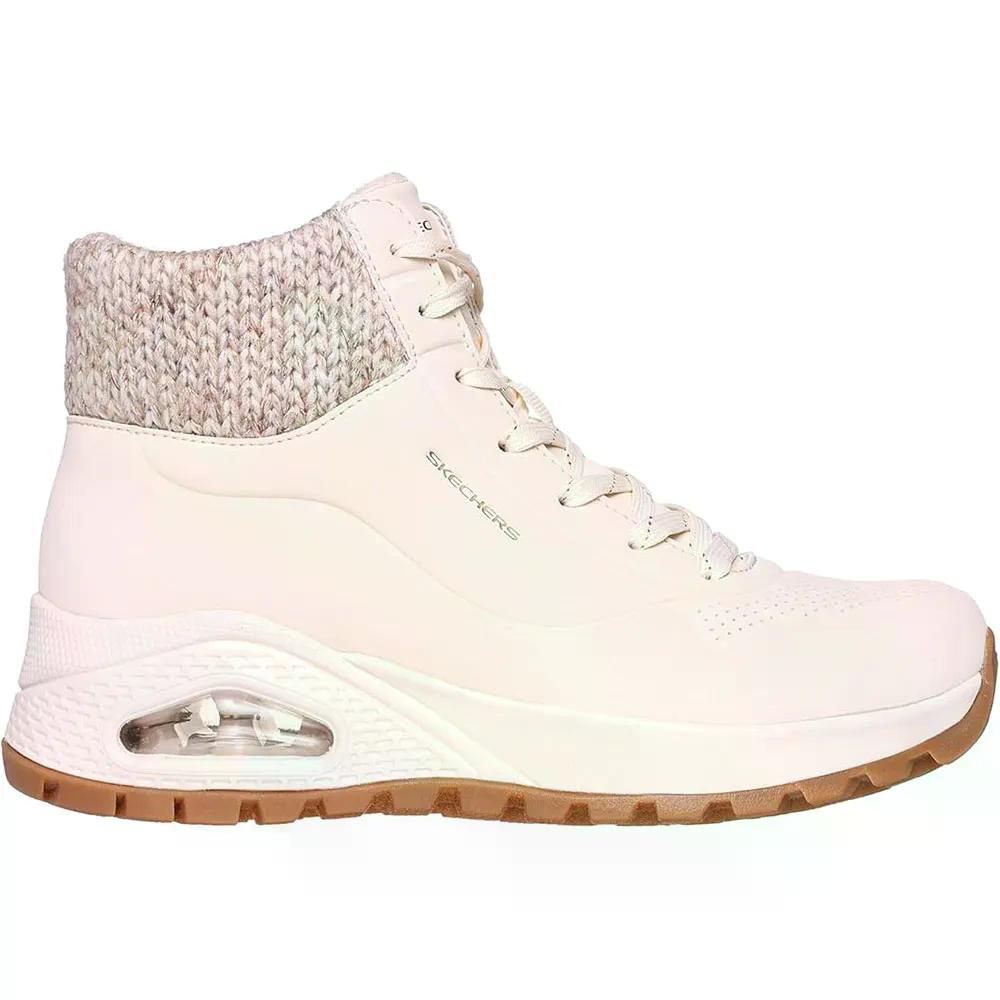 スケッチャーズ ウノ ラギッド スニーカー レディース （ NaturalDuraleather/SweaterKnit ） | SKECHERS Uno Rugged Sneakers Woman  [t]