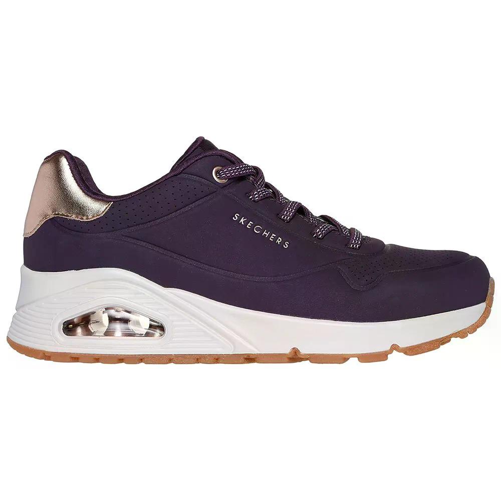 スケッチャーズ ウノ スニーカー レディース （ DarkPurpleDurabuck/RosegoldDuraleather/MeshTrim ） | SKECHERS Uno Sneakers Woman  [t]
