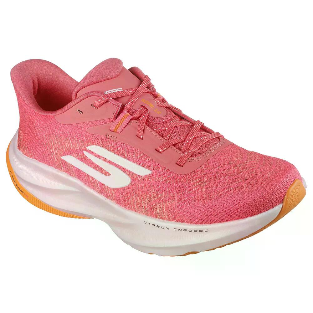 スケッチャーズ ゴーラン ライド 12 スニーカー レディース （ CoralTextile/OrangeTrim ） | SKECHERS GOrun Ride 12 Sneakers Woman  [t]