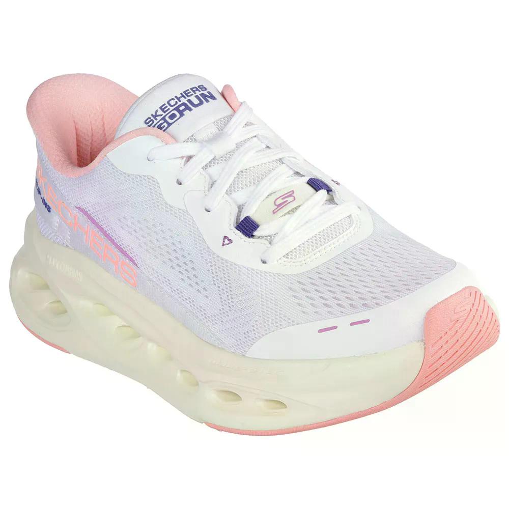 スケッチャーズ マックス クッショニング グライド ステップ スニーカー レディース （ WhiteTextile/PinkTrim ） | SKECHERS Max Cushioning Glide-Step Sneakers Woman [t]