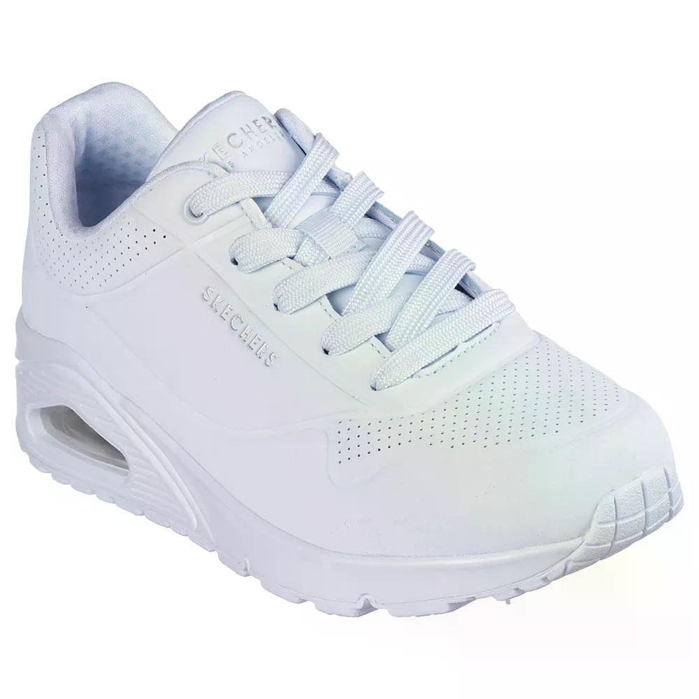 スケッチャーズ ウノ 照明ランプ オン エア湖 スニーカー レディース （ CountryAirDurabuck/Mesh ） | SKECHERS Uno Stand On Air Sneakers Woman  [t]