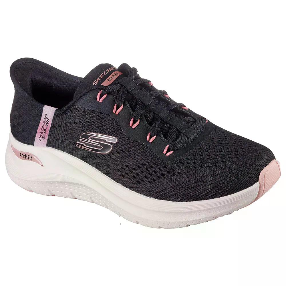 スケッチャーズ アーチ形 填まる 2.0 たわい無い 今めかしい スニーカー レディース （ BlackMesh/RoseGoldTrim ） | SKECHERS Arch Fit 2.0 Easy Chic Sneakers Woman  [t]
