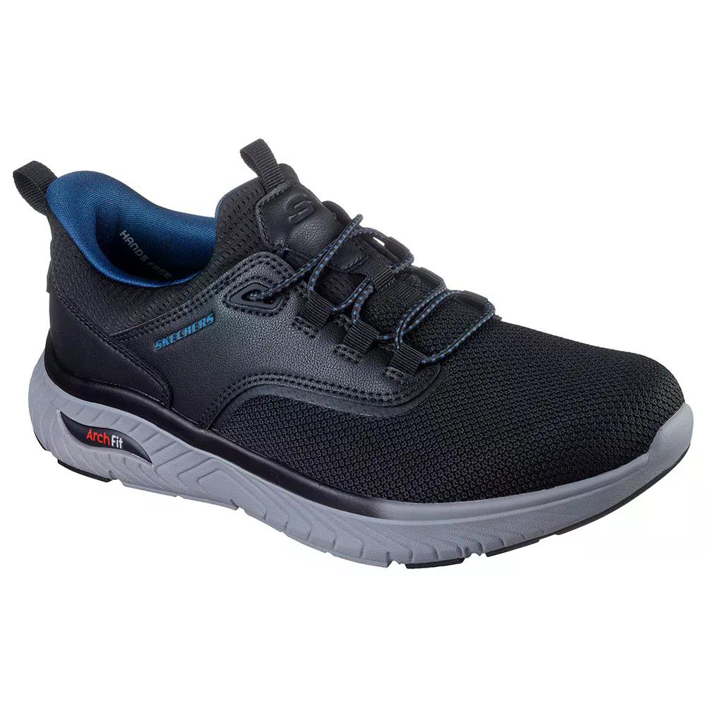 スケッチャーズ アーチ形 填まる クロッサー チョーゼン スニーカー （ BlackKnittedMesh/Synthetic ） | SKECHERS Arch Fit Crosser Chozen Sneakers  [t]