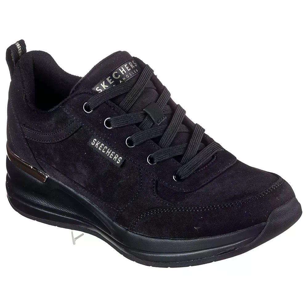 スケッチャーズ ビリオン 2 プリッシー N プラッシュ スニーカー レディース （ BlackCrushedMircofiber ） | SKECHERS Billion 2 Prissy N Plush Sneakers Woman  [t]