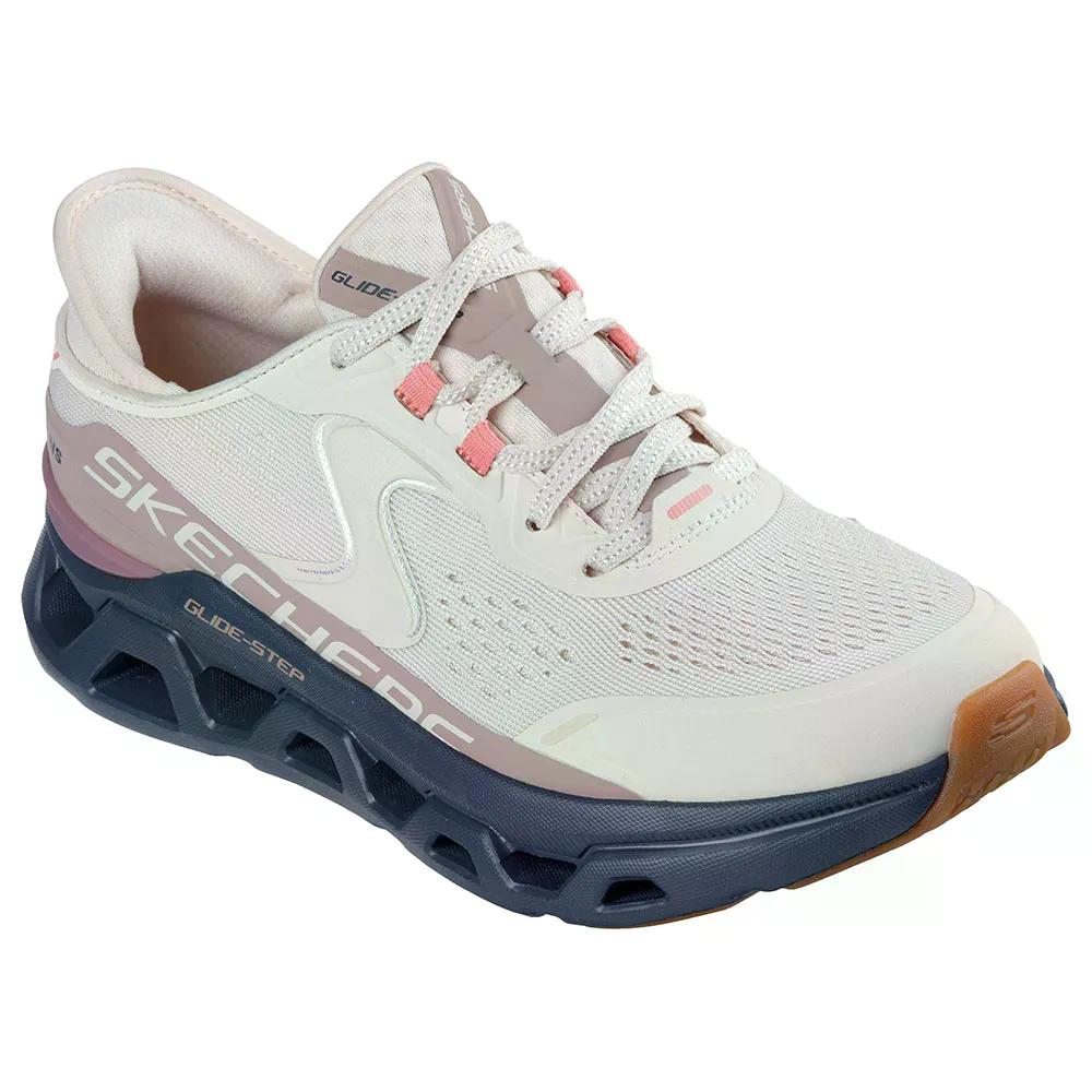 スケッチャーズ グライド 足つき アルタス スニーカー レディース （ NaturalSynthetic/Mesh/GrayTrim ） | SKECHERS Glide-Step Altus Sneakers Woman  [t]
