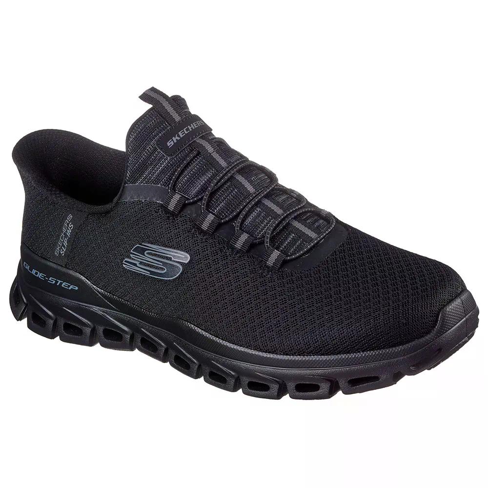 スケッチャーズ グライド 踏み板 ノクサス スニーカー （ BlackMesh/Pu ） | SKECHERS Glide-Step Noxus Sneakers  [t] メンズ靴-スニーカー-靴
