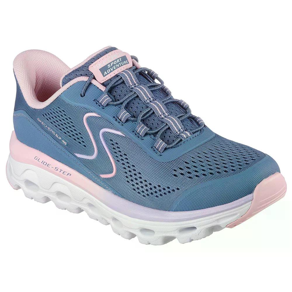 スケッチャーズ グライド 足取り 心魂 スニーカー レディース （ SlateTextile/Synthetic/PinkTrim ） | SKECHERS Glide-Step Sole Sneakers Woman  [t]