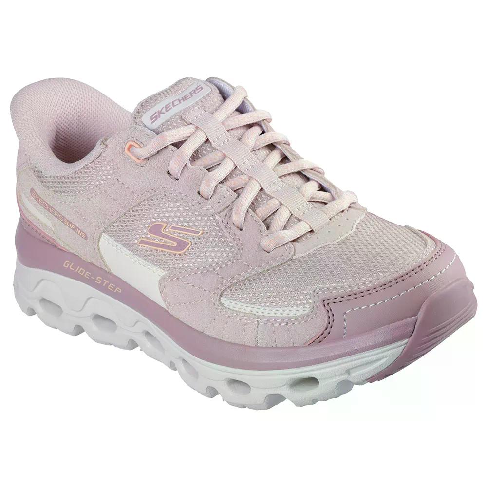 スケッチャーズ グライド ステップソール エデンの園 排球 スニーカー レディース （ PinkLeather/Synthetic/Textile ） | SKECHERS