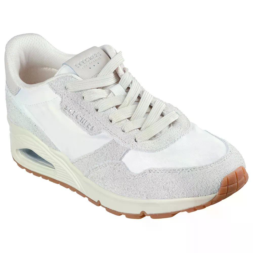 スケッチャーズ ウノ ヴィンテージ デイズ スニーカー レディース （ BrilliantWhiteRetroSuede/Mesh ） | SKECHERS Uno Vintage Dayz Sneakers Woman  [t]