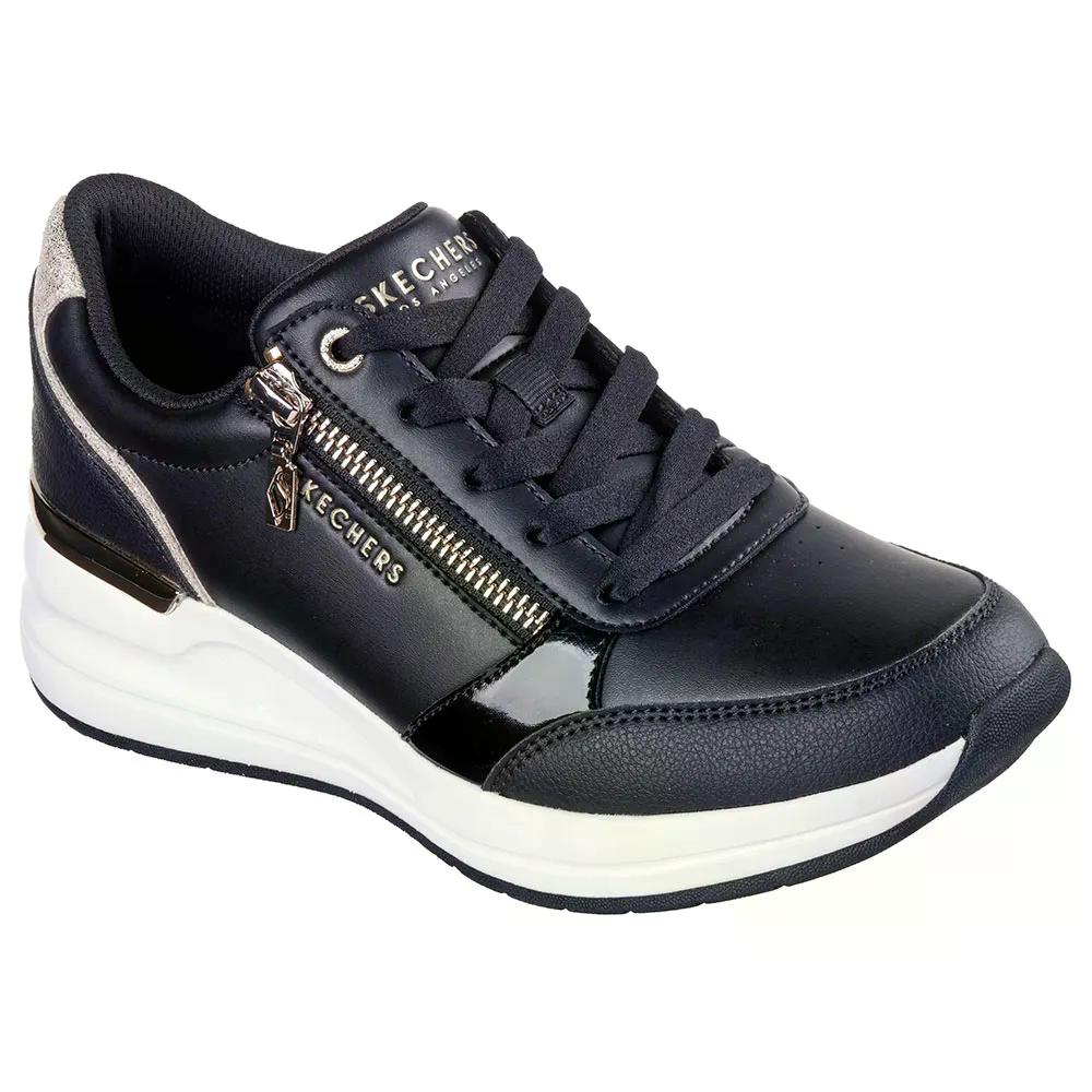 スケッチャーズ ビリオン 2 スニーカー レディース （ BlackDuraleather/MetallicSuede ） | SKECHERS Billion 2 Sneakers Woman  [t]