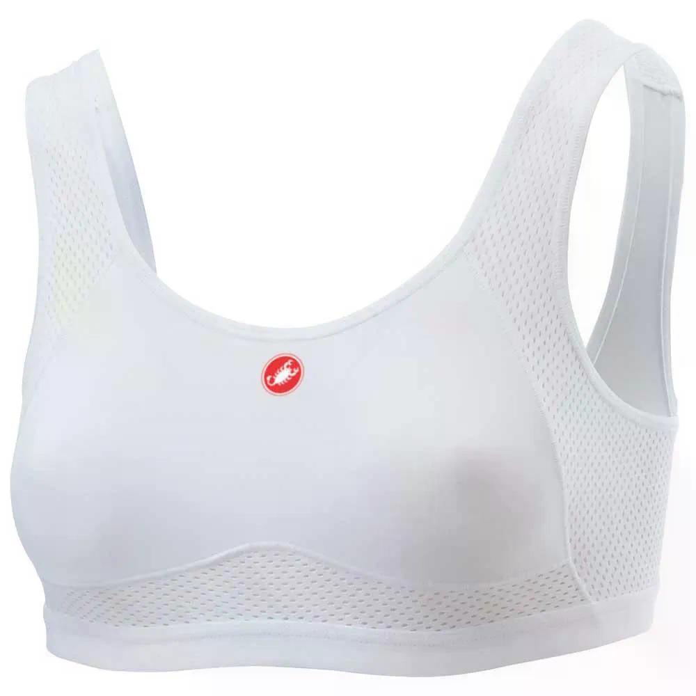 カステリ ロッソコルサ ミディアムインパクト 運動競技ブラジャー （ White ） | CASTELLI Rosso Corsa Medium Impact Sports Bra  [t]