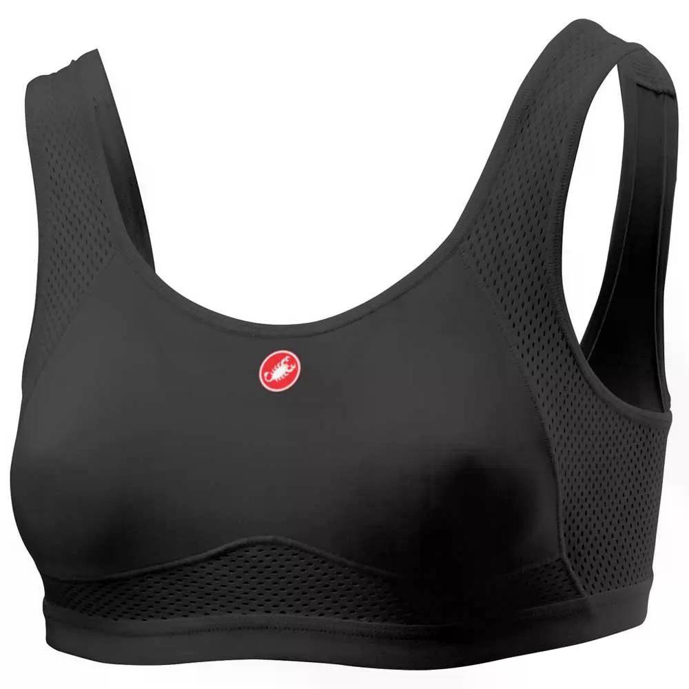 カステリ ロッソコルサ ミディアムインパクト 運動競技ブラジャー （ Black ） | CASTELLI Rosso Corsa Medium Impact Sports Bra  [t]