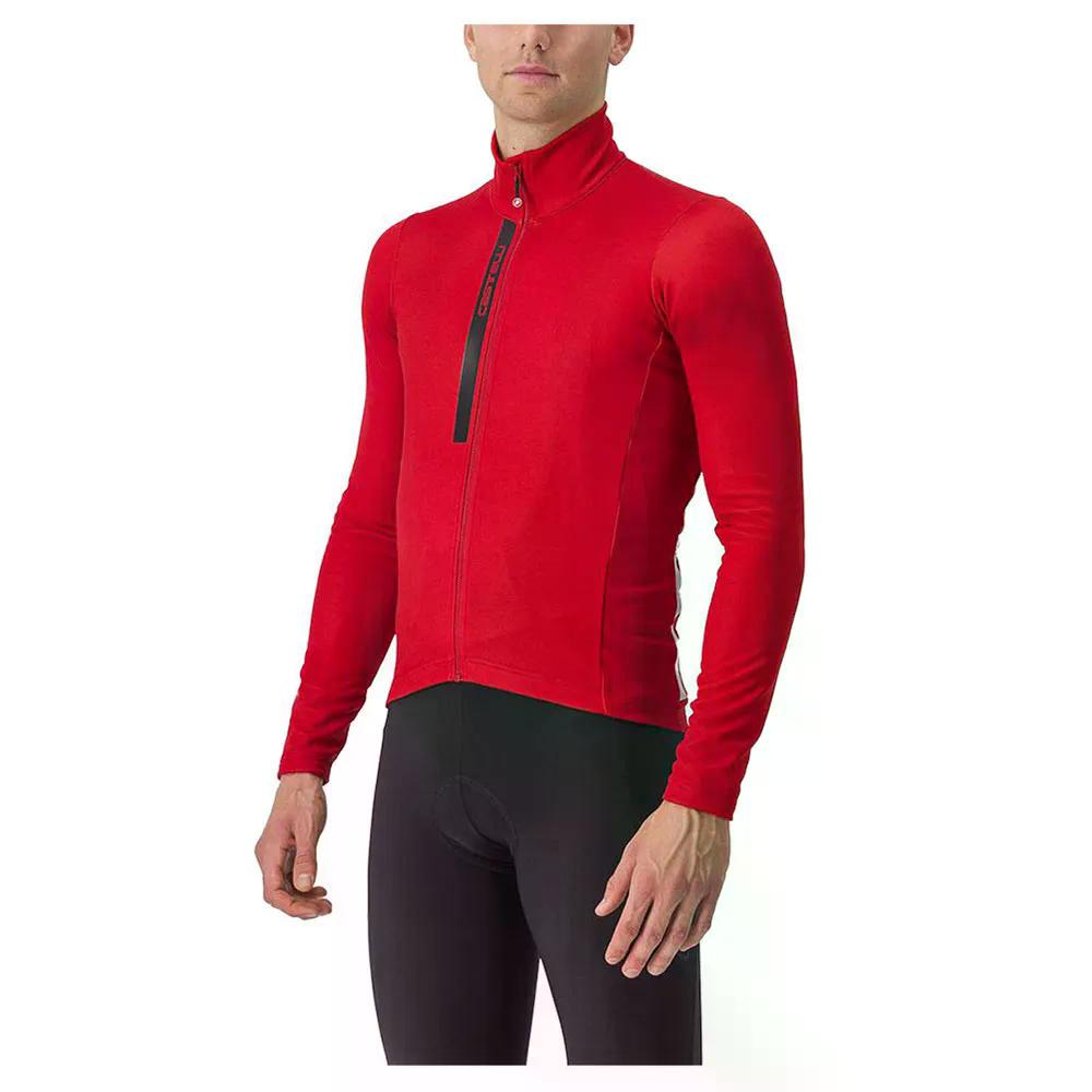 カステリ エントラータ サーマル ロング捩り プルオーバー （ RichRed ） | CASTELLI Entrata Thermal long sleeve jersey  [t]