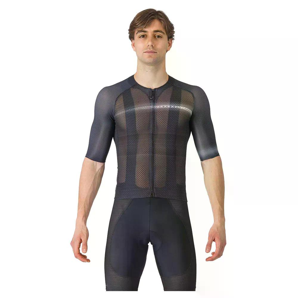 カステリ クライマーズ A/C 遊撃手捩り プルオーバー （ Black/DarkGrey ） | CASTELLI Climber\u0027s A/C short sleeve jersey  [t]