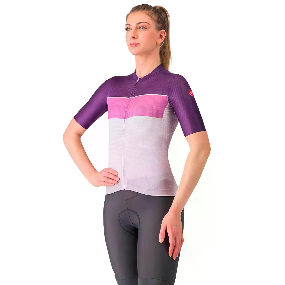 カステリ エレガンテ 遊撃手捩り プルオーバー （ Multicolor/Purple ） | CASTELLI Elegante short sleeve jersey  [t]