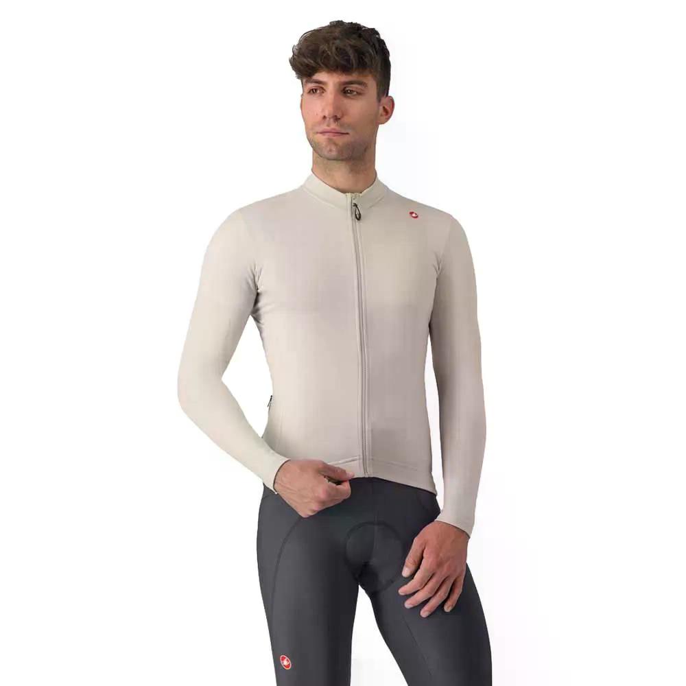 カステリ エスプレッソ サーマル ロング捩り プルオーバー （ Clay/DarkGrey ） | CASTELLI Espresso Thermal long sleeve jersey  [t]