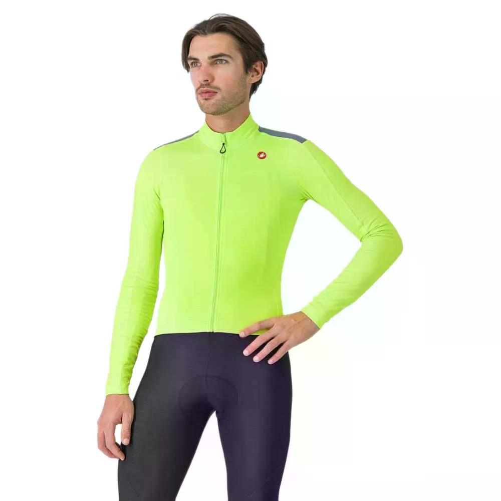 カステリ プーロ 4 ロング捩り プルオーバー （ ElectricLime ） | CASTELLI Puro 4 long sleeve jersey  [t]